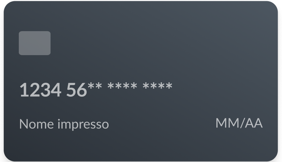Exemplo de cartão mostrando os 6 primeiros dígitos (BIN)